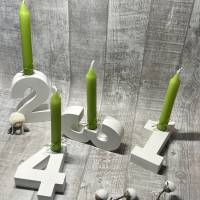 Moderner Adventskranz aus Raysin, große Zahlen als Kerzenhalter in der Adventszeit oder zum Geburtstag, Weihnachten Deko Bild 6