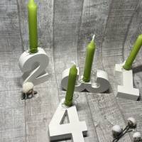 Moderner Adventskranz aus Raysin, große Zahlen als Kerzenhalter in der Adventszeit oder zum Geburtstag, Weihnachten Deko Bild 7