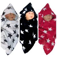baby wrap kuscheliger schlafsack - strampelsack aus wellness fleece in sternenform Bild 4