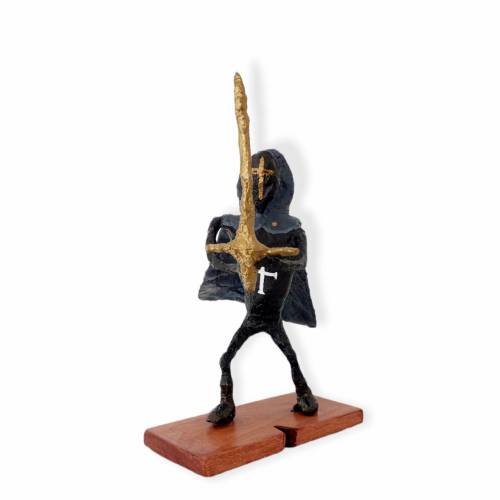 Skulptur zeitlos Tempelritter Kämpfer Ritter mit Schwert