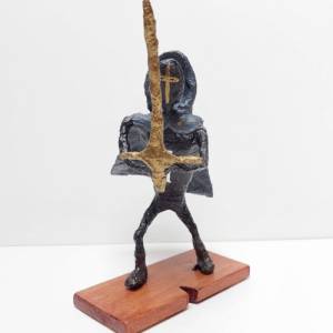 Skulptur zeitlos Tempelritter Kämpfer Ritter mit Schwert Bild 3