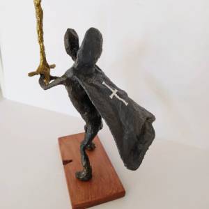 Skulptur zeitlos Tempelritter Kämpfer Ritter mit Schwert Bild 5