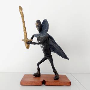 Skulptur zeitlos Tempelritter Kämpfer Ritter mit Schwert Bild 8