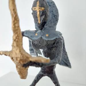 Skulptur zeitlos Tempelritter Kämpfer Ritter mit Schwert Bild 9