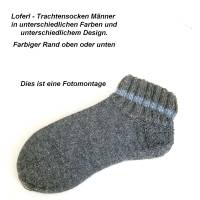 Loferl Trachtensocken kurz, Sport-Socken handgestrickt Männer kurze Knöchelsocken Tracht, Sneaker-Socken, grau, grün Bild 8