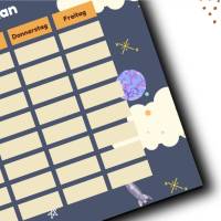 Der perfekte Weltraum Stundenplan für Schulkinder | digitale Datei | Stundenplan zum ausdrucken | Schulstart Bild 4