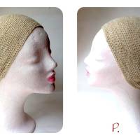 Klassische Mütze; HäkelHut; Kappe / fein gehäkelt aus pflanzengefärbter Merinowolle / Gr.: M Bild 6