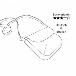 SCHNITTMUSTER Handtasche in Deutsch und Englisch "BAGgy 2.0", DIY Nähprojekt, digitales PDF Schnittmuster, Tasch Bild 2