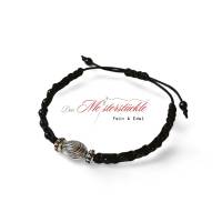 Armband mit Schiebeknoten Surferarmband schwarz Perlenarmkette handgemacht Bild 2