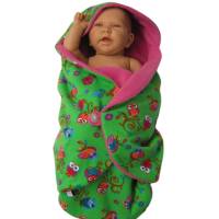 baby wrap kuscheliger wende / schlafsack - strampelsack  aus fleece Bild 3