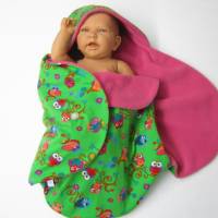 baby wrap kuscheliger wende / schlafsack - strampelsack  aus fleece Bild 4
