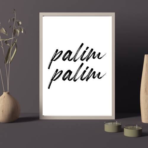 Poster PALIM PALIM | Zuhause | Schön hier | Home | Geschenk | Umzug | Familie | Kunstdruck | Liebe | Einzugsgeschenk | D