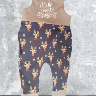 Weihnachtsstrampler - Elch - Größe 62