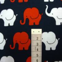 Baumwolljersey Druck Elefantenparade schwarz rot weiß Jersey Jungs Mädchen Kinderstoffe Meterware Stoffe Ökotex Bild 2