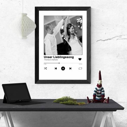 Poster SPOTIFY mit Bild & Lieblingssong | Personalisiert | Freundschaft | Song Poster | Hochzeit | Jahrestag | Beste Fre