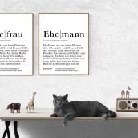 Poster Set EHEMANN & EHEFRAU | Definition | Geschenkidee Familie | Danke | Personalisiertes Geschenk | Kunstdruck | Wand Bild 2