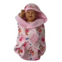baby wrap kuscheliger wende / schlafsack - strampelsack  aus fleece Bild 2