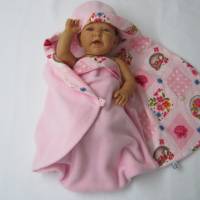 baby wrap kuscheliger wende / schlafsack - strampelsack  aus fleece Bild 3