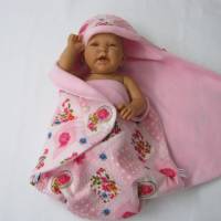 baby wrap kuscheliger wende / schlafsack - strampelsack  aus fleece Bild 4