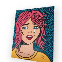 Gemälde handgemalt Pop Art "weinende Frau" Bild 9