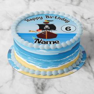 Tortenaufleger  Tortendeko kleiner Pirat Geburtstag personalisiert Kind Kuchen Cake Topper Fondant Zuckerpapier essbar 2 Bild 2