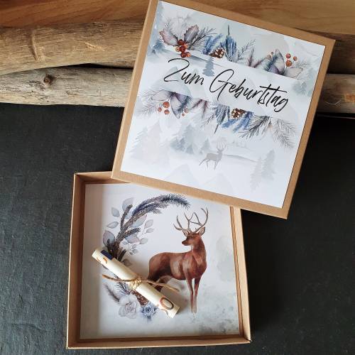 Geldgeschenk Weihnachten | Geschenkbox Geldgeschenk | Glückskekse aus Papier | personalisiertes Weihnachtsgeschenk