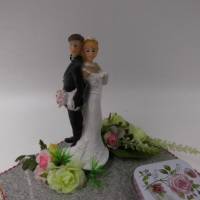 Geldgeschenk Hochzeit Brautpaar Eleganz - rosa Rosen auch zur Rosenhochzeit passend SaBienchenshop Bild 3