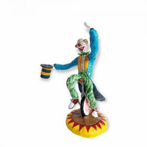 Großer Clown Skulptur Pop Art "Clownfigur auf dem Einrad" Bild 1