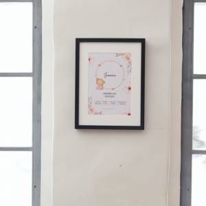 Personalisiertes Geschenk zur Geburt | Geburtstafel rosa | Geburtsdaten Poster Bär | Geburtsbild | personalisiertes Gesc Bild 2