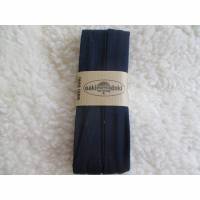 3 m Jersey -Schrägband  Oaki Doki dunkelblau uni gef. 40/20mm  (1m/1,17 €) Bild 1