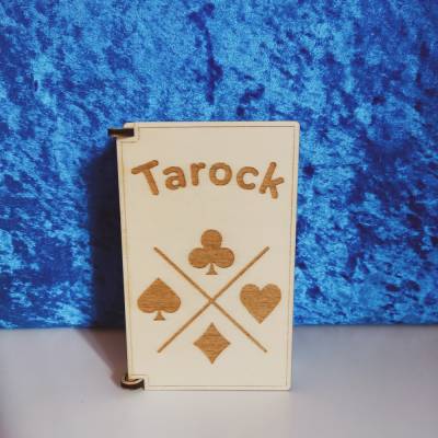 Tarock Karten Etui aus Holz für Tarockkarten | Kartenspiele Aufbewahrungsbox