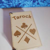 Tarock Karten Etui aus Holz für Tarockkarten | Kartenspiele Aufbewahrungsbox Bild 2