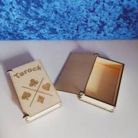 Tarock Karten Etui aus Holz für Tarockkarten | Kartenspiele Aufbewahrungsbox Bild 3