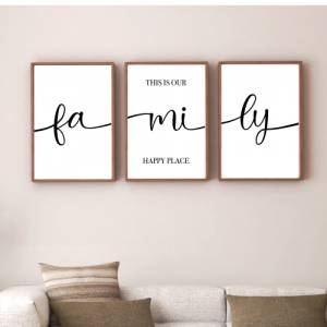 Poster 3er Set family | Personalisiert | Familie | Umzug | Zuhause | Family | This is our happy place | Geschenkidee | D Bild 3