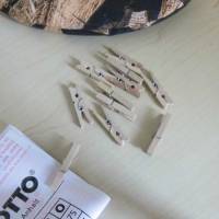Holzklammern - Miniklammern Holz natur 160 Stück für Geschenke oder Wichtelgarten Feengarten Bild 2