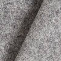 Stoff Meterware Wolle Walkloden hellgrau meliert grau Walkwolle Wollstoff Mantelstoff Bild 3