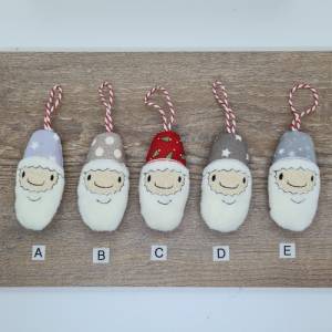 Süßer Weihnachtsmann-Anhänger aus Stoff, Wichtelanhänger, Baumbehang, Santa Bild 1