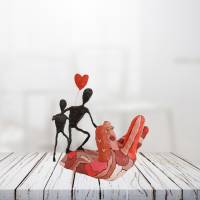 Figur Hochzeit Pop Art Skulptur "Paar Liebe Ehering Trauung" Geschenk Valentinstag Bild 7