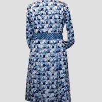 Damen Hemd Kleid Motiv Nordsee in Blau/Sand Farben Bild 3