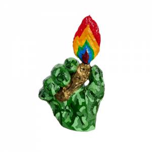 Skulptur Camouflage Hand "Kampf für den Frieden" Feuerzeug Regenbogen LGBTQ Bild 1