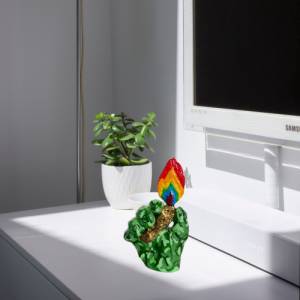 Skulptur Camouflage Hand "Kampf für den Frieden" Feuerzeug Regenbogen LGBTQ Bild 5