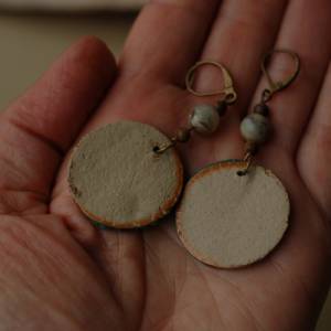 Keramik-Ohrringe mit verschiedenen Schmucksteinen - Materialmix Bild 8