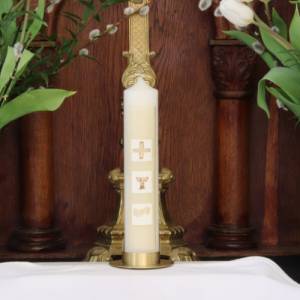 Eleganter, flacher Messing-Leuchter - Perfekter Kerzenständer für Kerzen mit 50 mm Durchmesser Bild 7