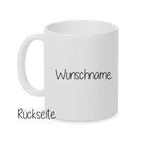 Personalisierte Tasse mit Waldtier Motiv Waschbär– Individuell gestaltbar mit Namen oder Wunsch Bild 3