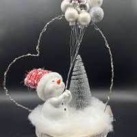 Schneemann mit Luftballon Bild 1