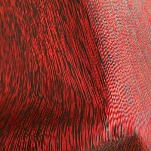 Kunstleder Stripes, schwarz-rot, metallic Effekt, Used-Look Bild 6