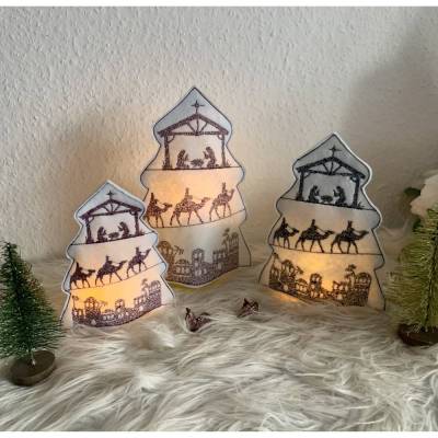 Stickdatei Weihnachten, Krippenbaum, Jesus Geburt, In the Hoop Set 902