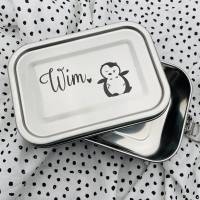 personalisierte Brotdose Edelstahl | Einschulungsgeschenk mit Namen | Geschenk für den Kindergarten | Brotbox mit Gravur Bild 6