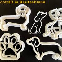 4er Set Hund, Hunde, Plätzchen Keks Ausstecher Ausstechform + Bonus!! Bild 1