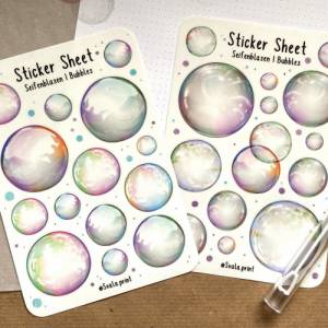 Sticker Seifenblasen | Aufkleber Bulletjournal | Journal Sticker | Bubbles | Soap bubbles Bild 1
